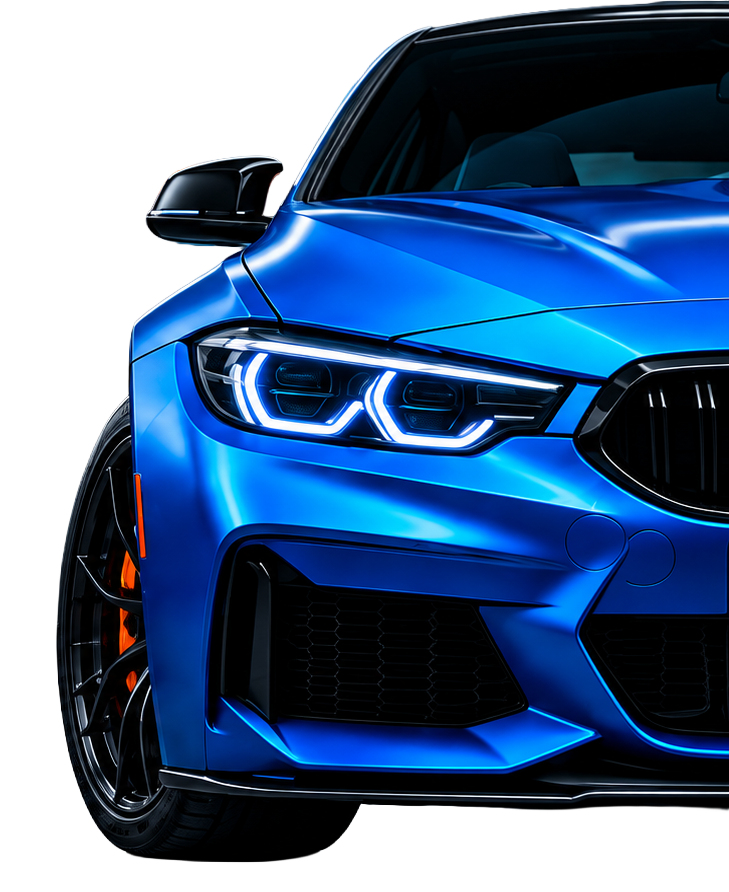 BMW M4 Before/After Split Wrap in Satin Blue